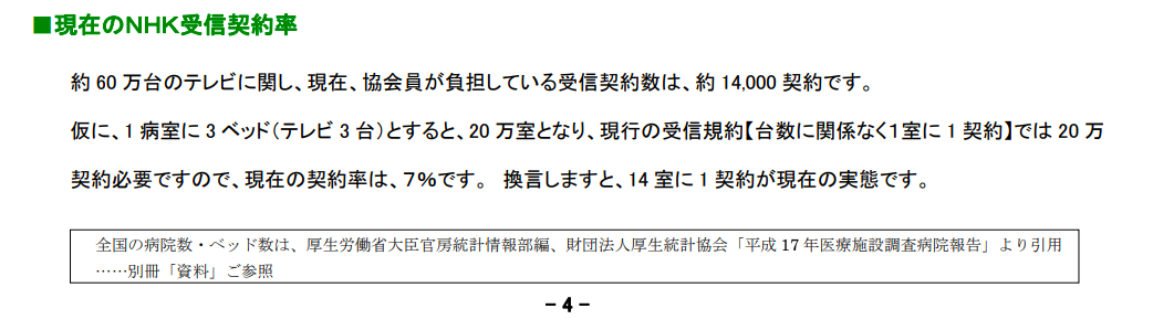 【病院のNHK受信料】病床数に応じて支払う必要がある？テレビカードがある理由について ほんの主観記